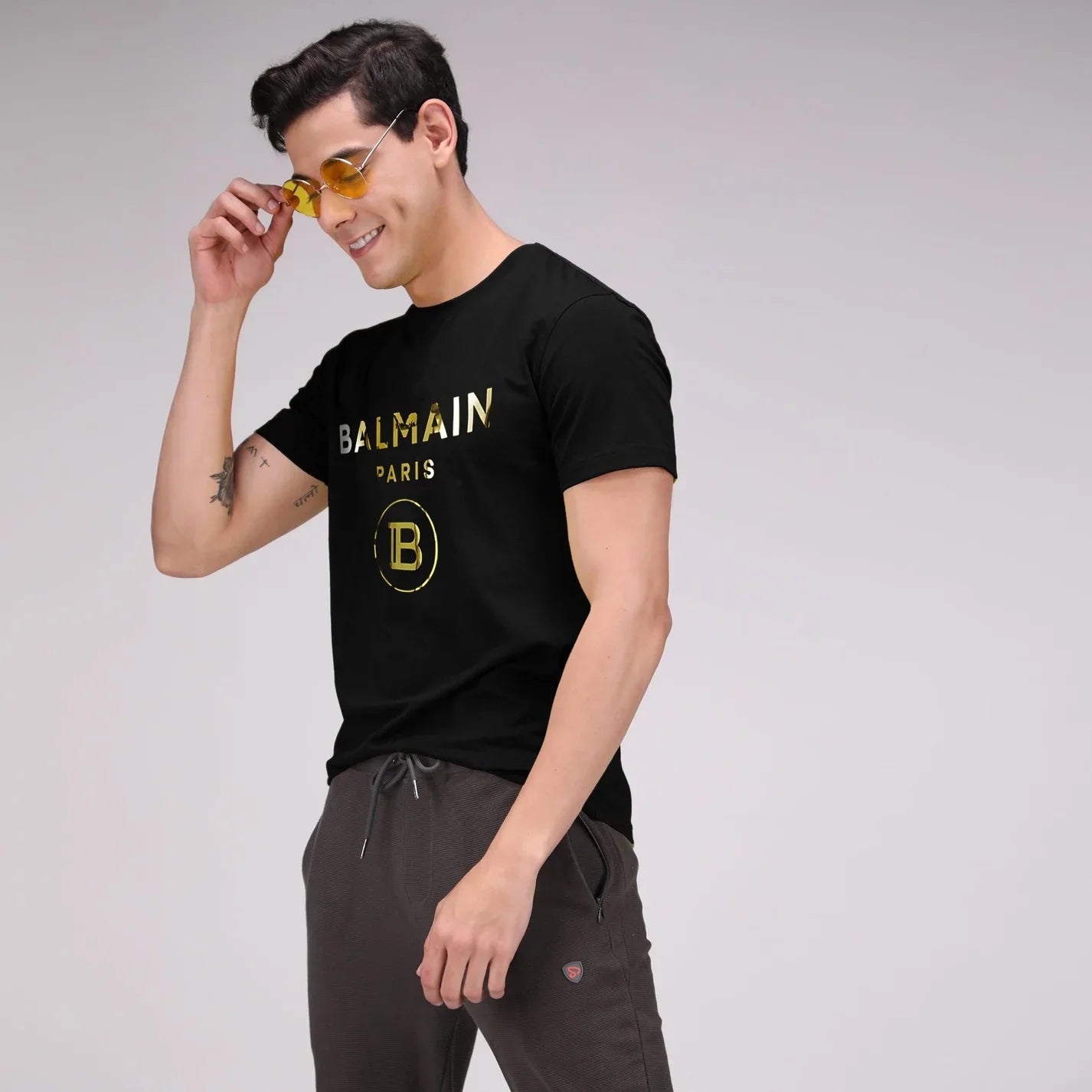 Men’s Imported Reflective Print T-Shirt (BLFG)