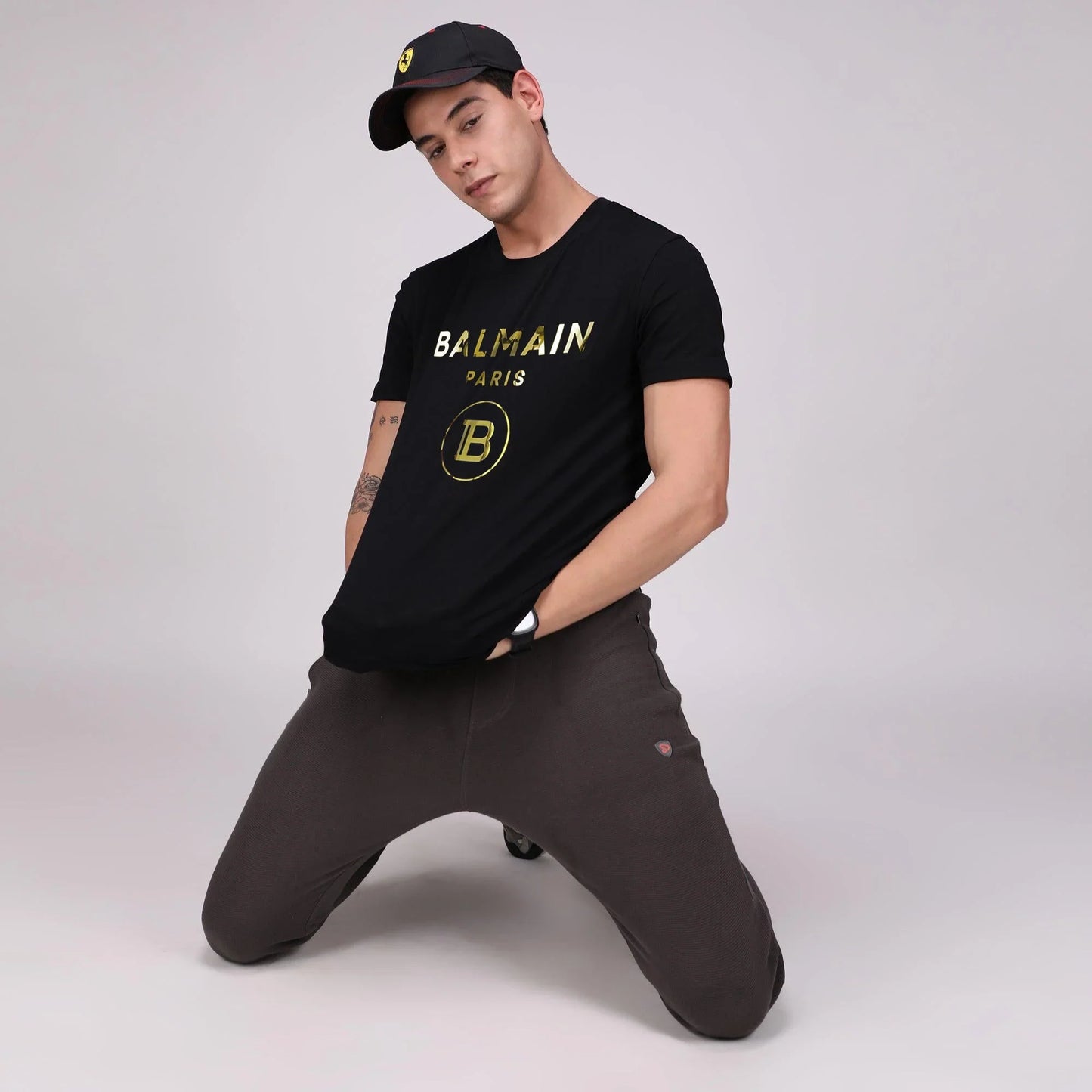 Men’s Imported Reflective Print T-Shirt (BLFG)