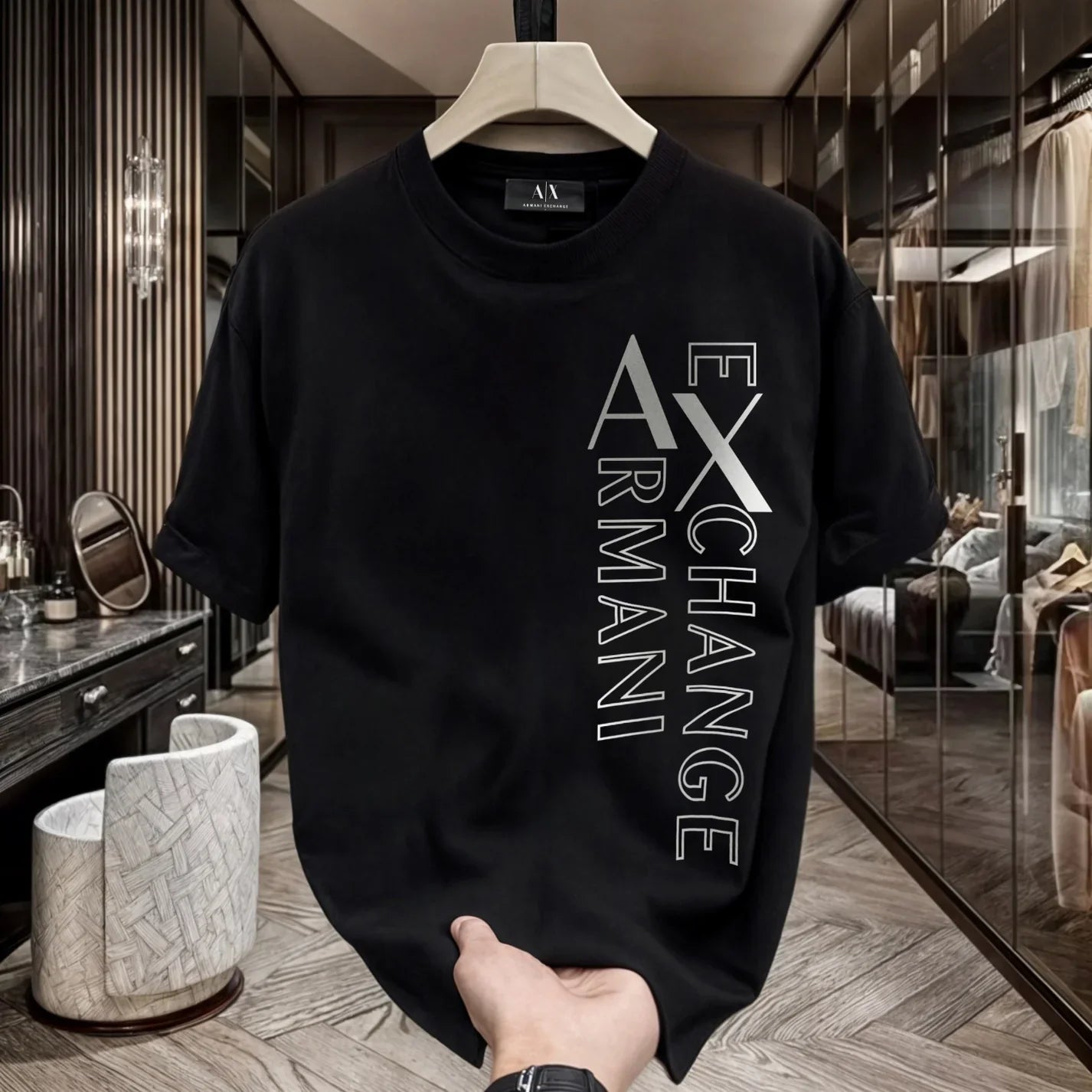 Men’s Imported Reflective Print T-Shirt (AXSV)